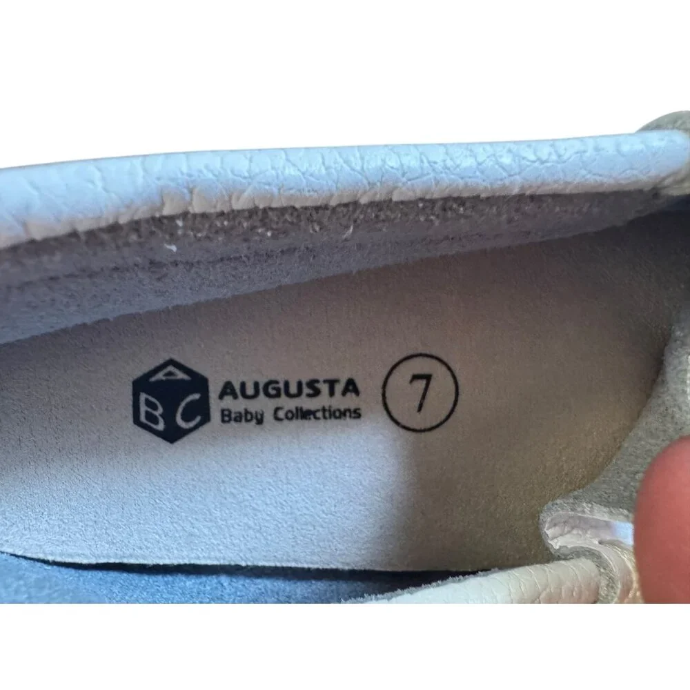 Augusta Baby‎ Collections White Leather Moccasins Soft Sole Size 7